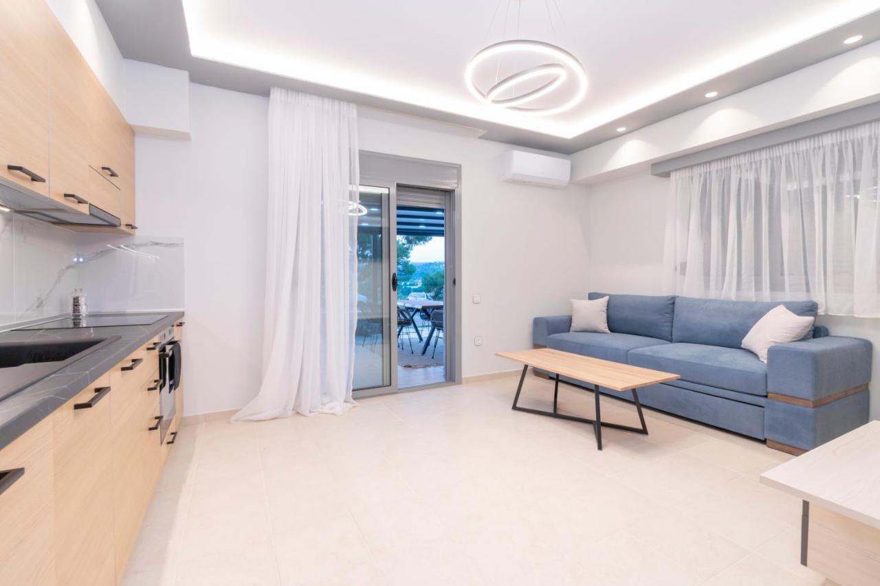 Sithoniars Luxury Ground Floor Apartment With Private Garden 新马尔马拉斯 外观 照片