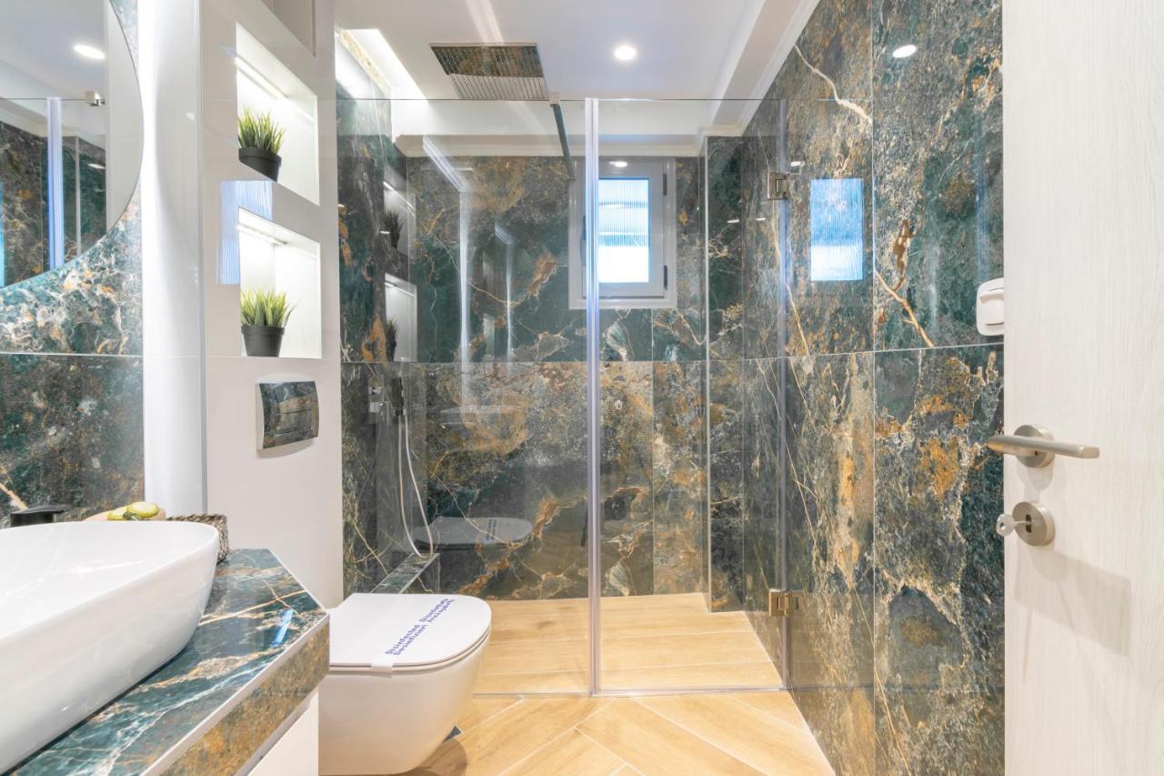 Sithoniars Luxury Ground Floor Apartment With Private Garden 新马尔马拉斯 外观 照片
